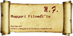 Magyari Filoméla névjegykártya